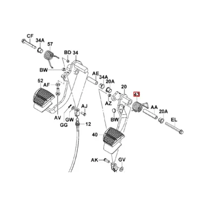 Sprężyna pedału hamulca TOYOTA Seria: 8
