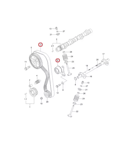 Komplet rozrządu MITSUBISHI 4G63 8V (pasek, napinacz)