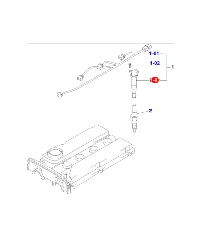 Cewka zapłonowa HYUNDAI G420F 16V
