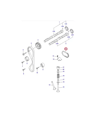 Łańcuch rozrządu HYUNDAI G420F 16V