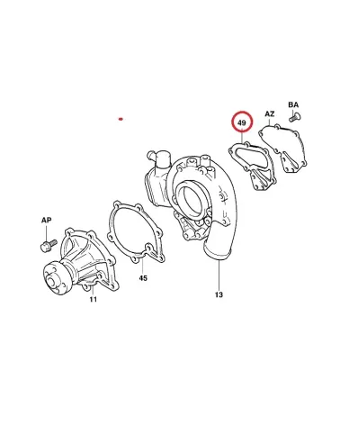 Uszczelka podstawy pompa wody TOYOTA 4Y