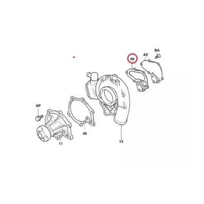 Uszczelka podstawy pompa wody TOYOTA 4Y