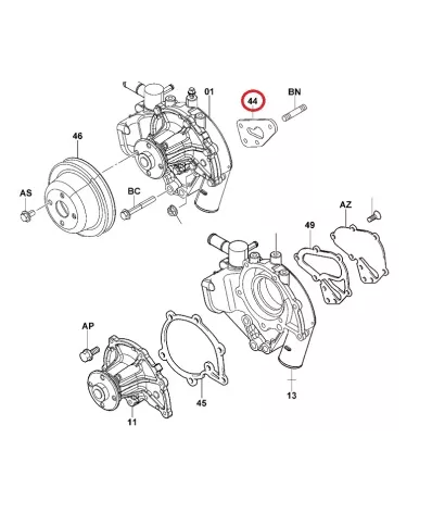 Uszczelka podstawy pompa wody TOYOTA 4Y