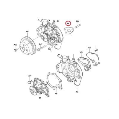 Uszczelka podstawy pompa wody TOYOTA 4Y
