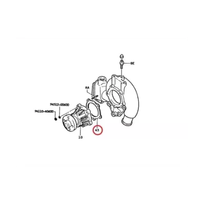 Uszczelka pompa wody TOYOTA 5K