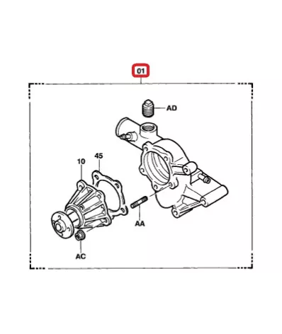 Pompa wody TOYOTA 5K - Z PODSTAWĄ