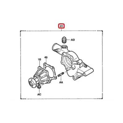Pompa wody TOYOTA 5K - Z PODSTAWĄ
