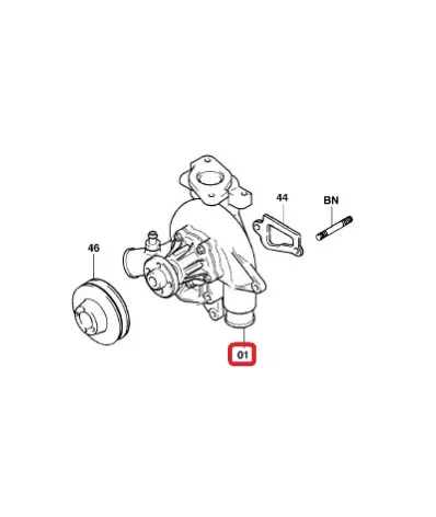 Pompa wody TOYOTA 5K - Z PODSTAWĄ - TYP B