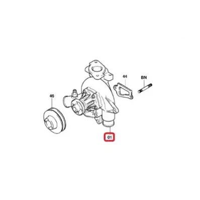 Pompa wody TOYOTA 5K - Z PODSTAWĄ - TYP B