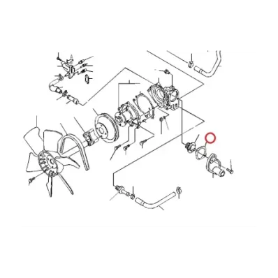 Uszczelka  termostatu silnika NISSAN K15