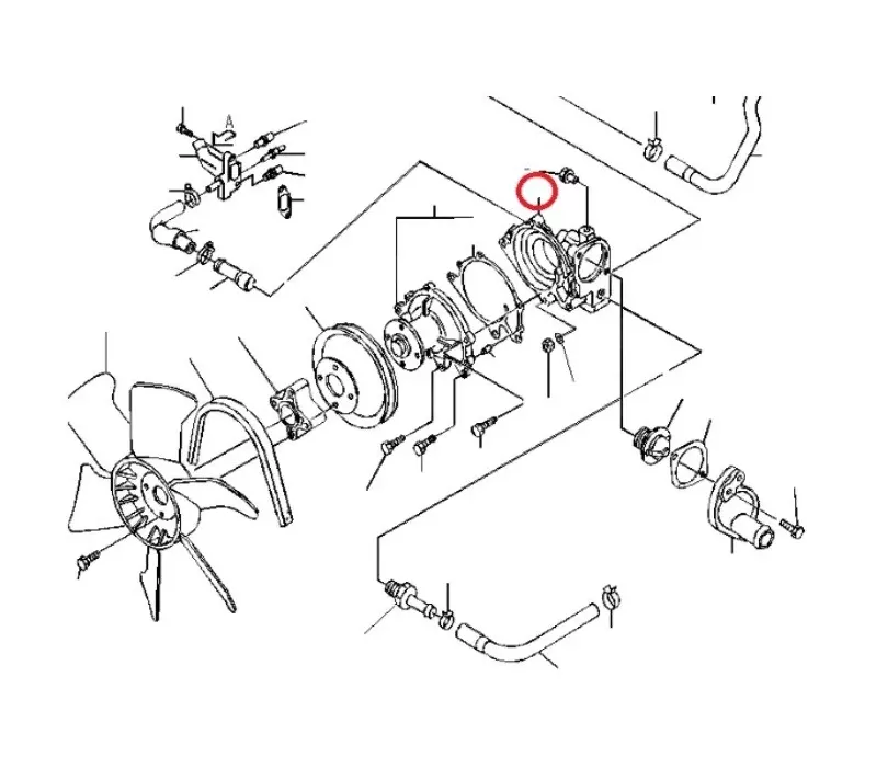 Pompa wody (podstawa) NISSAN K15