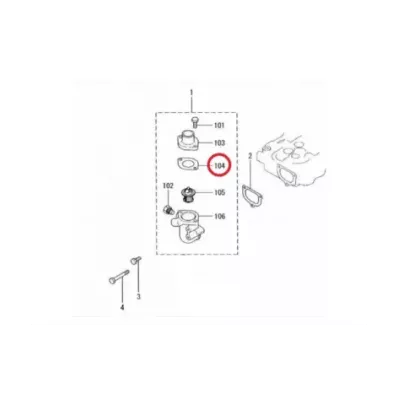 Uszczelka  termostatu silnika MITSUBISHI L3C