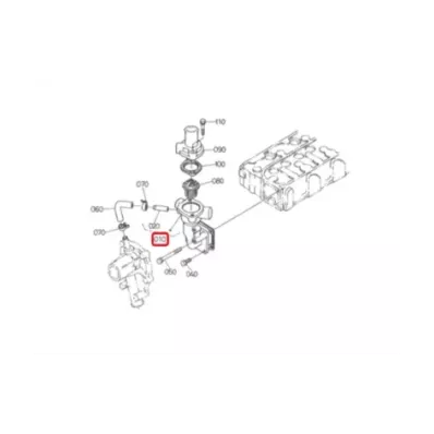 Obudowa Termostatu silnika KUBOTA D1005 - dolna