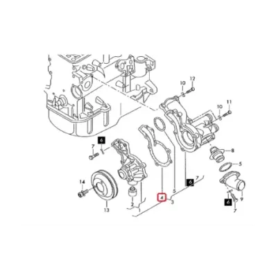 Uszczelka pompa wody VOLKSWAGEN (VW) ADF