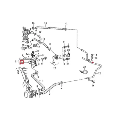 Uszczelka (oring) króćca wodnego VOLKSWAGEN (VW) ADF