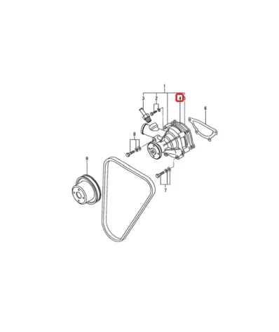 Uszczelka pompa wody MITSUBISHI S3L2 - DUŻA