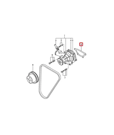 Uszczelka pompa wody MITSUBISHI S3L - MAŁA