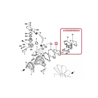 Uszczelka pompa wody MITSUBISHI S4S