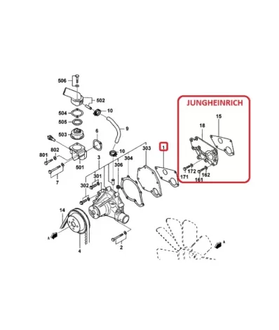 Uszczelka pompa wody MITSUBISHI S4S-DT