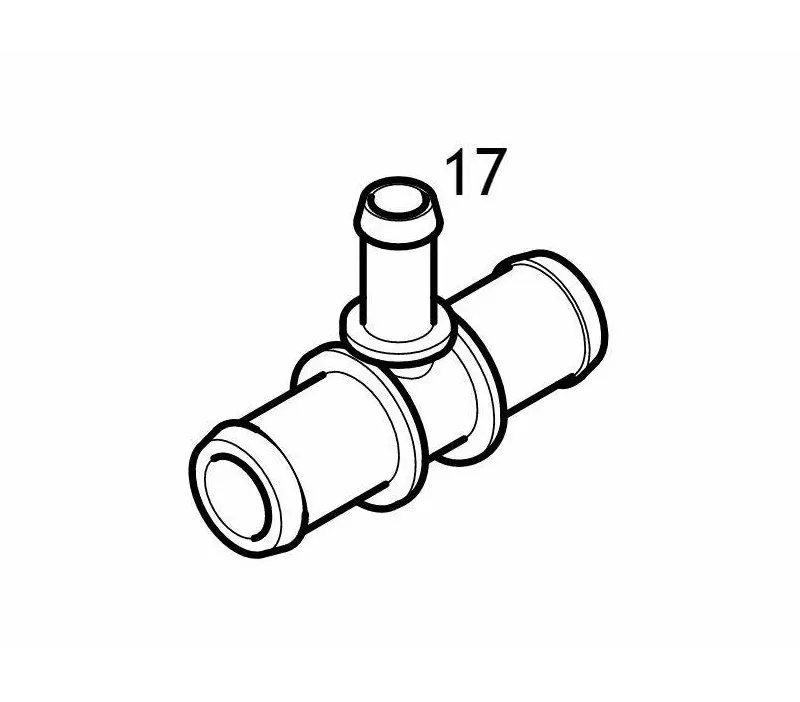 Króciec (trójnik wodny) układu (przewodów) chłodzenia LINDE (17)