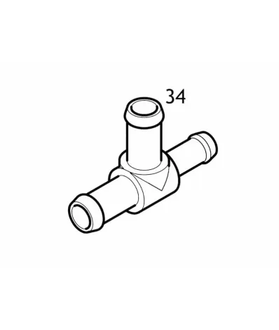 Króciec (trójnik wodny) układu (przewodów) chłodzenia LINDE (34)