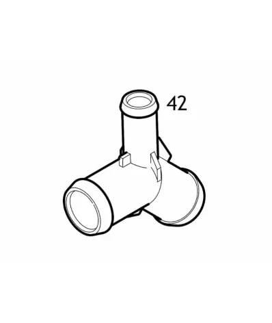 Króciec (trójnik wodny) układu (przewodów) chłodzenia LINDE (42)