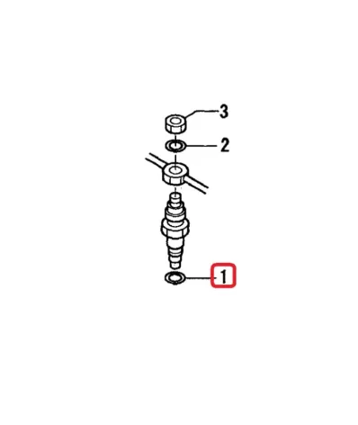 Uszczelka wtrysku MITSUBISHI S3L2 - MIEDŹ
