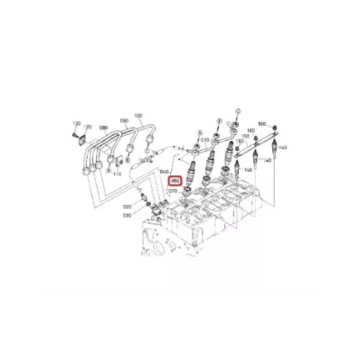 Uszczelka wtrysku KUBOTA D662 - MIEDŹ