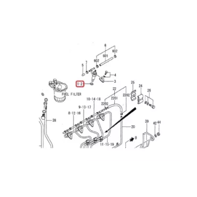 Uszczelka wtrysku MITSUBISHI S4S-DT - MIEDŹ