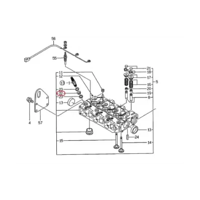 Uszczelka wtrysku (wtryskiwacza) YANMAR 3TNE68