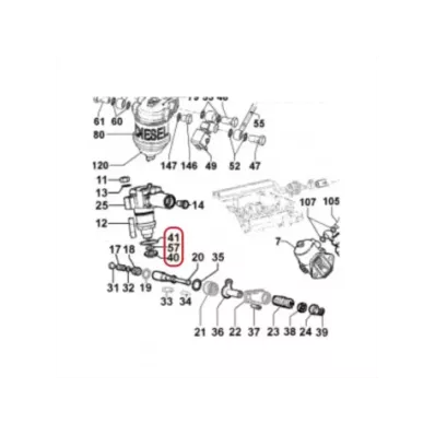 Uszczelka wtrysku (wtryskiwacza) LOMBARDINI LDW1003 - komplet