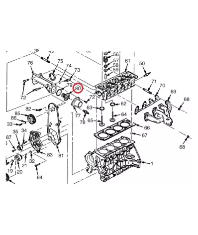 Termostat silnika GM 2.4L 8V