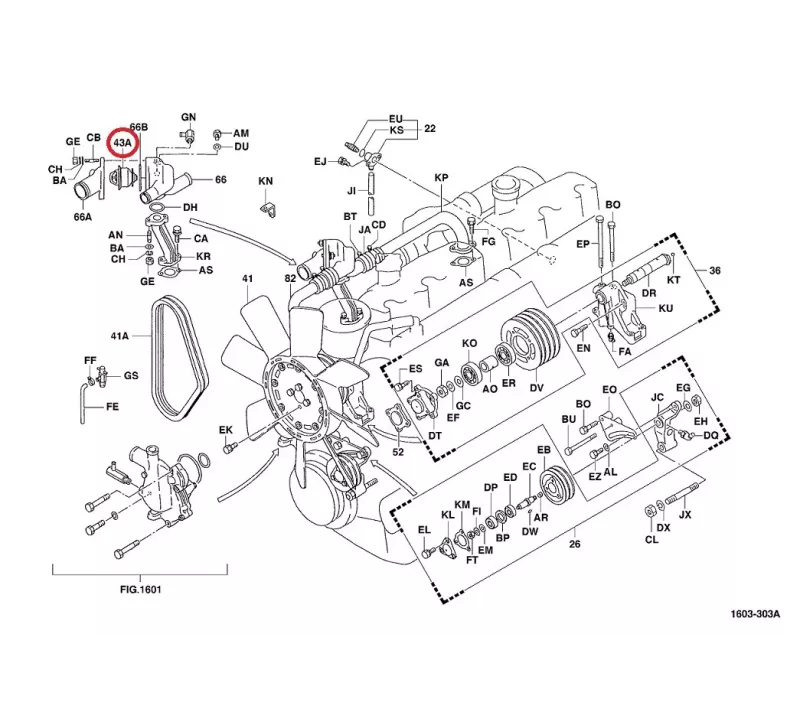 Termostat silnika TOYOTA EK100