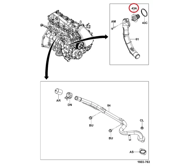 Termostat silnika TOYOTA 1KD