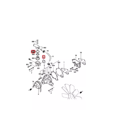 Uszczelka termostatu silnika MITSUBISHI S4S