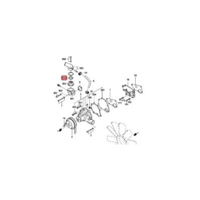 Uszczelka termostatu silnika MITSUBISHI S4S - ORING