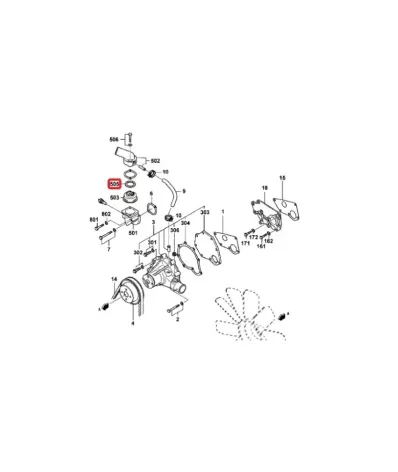 Uszczelka termostatu silnika MITSUBISHI S4S-DT - ORING