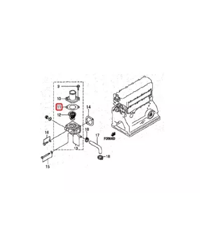 Uszczelka termostatu silnika MITSUBISHI S4S-DT