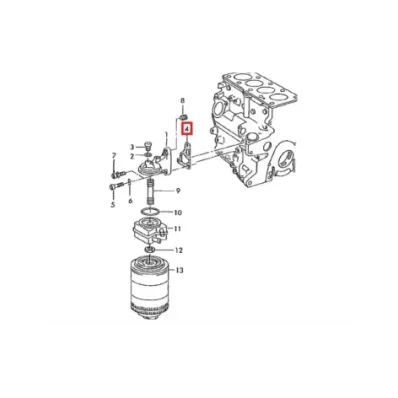 Uszczelka podstawy filtra oleju VOLKSWAGEN (VW) ADF - TYP B