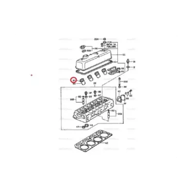 Szklanka (tuleja) świecy zapłonowej TOYOTA 4Y - wózek widłowy