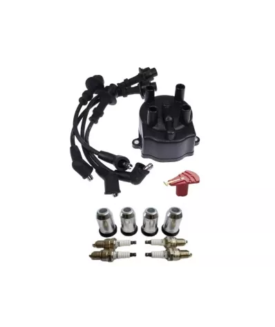 Komplet zapłonu TOYOTA 5K - ALL (kopułka, palec, przewody, świece, szklanki, uszczelki) - wózek widłowy