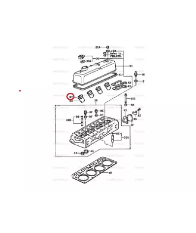 Szklanka (tuleja) świecy zapłonowej TOYOTA 5K - wózek widłowy