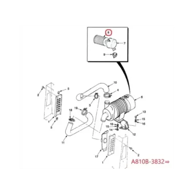 Filtr powietrza YALE SERIA: (A810) SN:3832⇒