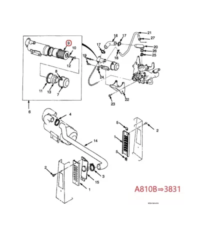 Filtr powietrza YALE SERIA: (A810) SN:⇒3831