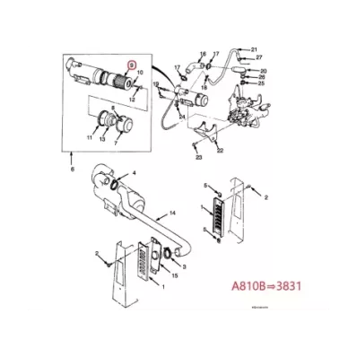 Filtr powietrza YALE SERIA: (A810) SN:⇒3831