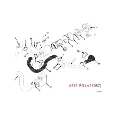 Filtr powietrza YALE SERIA: (A875) SN:⇒13057