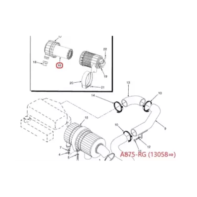 Filtr powietrza YALE SERIA: (A875) SN:13058⇒