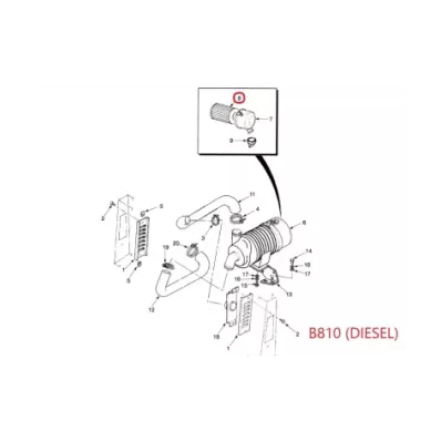 Filtr powietrza YALE SERIA: (B810) - DIESEL