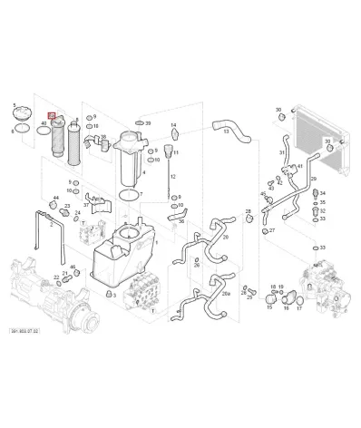 Filtr hydrauliki (hydrauliczny) LINDE SERIA: 391-01 - Z MOCOWANIEM