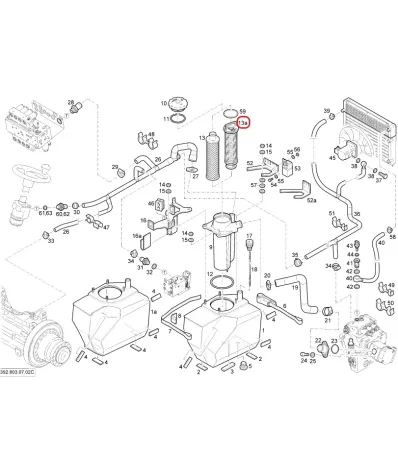 Filtr hydrauliki (hydrauliczny) LINDE SERIA: 392-01 - Z MOCOWANIEM